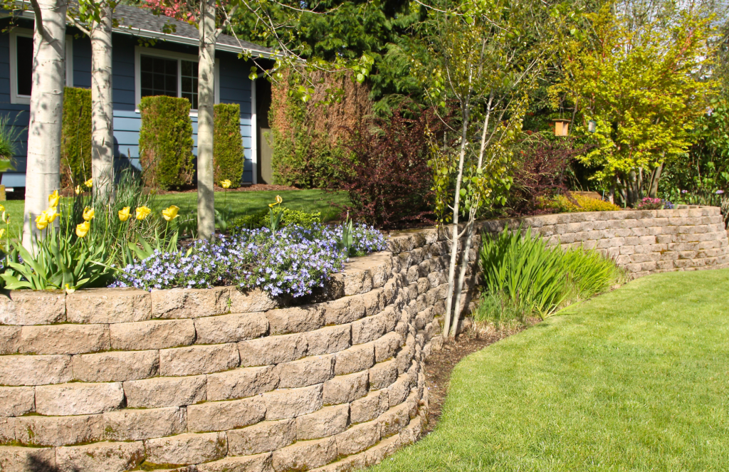 retaining wall made of stone